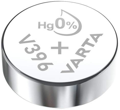 396 gombelem, ezüstoxid, 1,55V, 25 mAh, Varta SR726W, SR59, SR726, V396, D396, 612, V, 280‑52, SB‑BL 2. kép