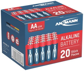 Ceruzaelem AA, alkáli mangán, 1,5V, 20 db, Ansmann Red-Line LR06, AA, LR6, AAB4E, AM3, 815, E91, LR6