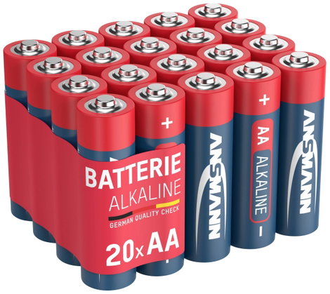 Ceruzaelem AA, alkáli mangán, 1,5V, 20 db, Ansmann Red-Line LR06, AA, LR6, AAB4E, AM3, 815, E91, LR6 2. kép