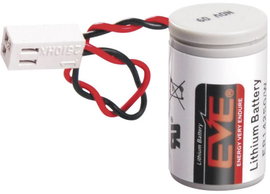 1/2 AA lítium elem, kábellel, 3,6V 1200 mAh, 16 x 28 mm, EVE ER14250W
