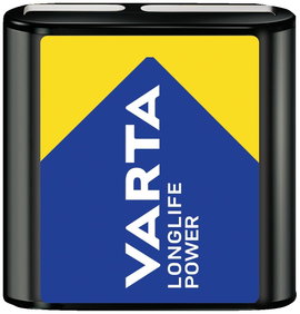 4,5V-os laposelem, alkáli mangán, 6100 mAh, Varta High Energy 3R12, 3LR12, 1203, V4912, MN1203, 312G