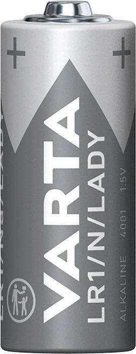Lady elem N, alkáli mangán, 1,5V, 850 mAh, Varta High Energy N, LR1, LR01, E90, LR1-N, LR1/E90, 4001