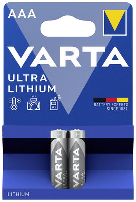 Mikroelem AAA, lítium, 1,5V 1100 mAh, 2 db, Varta Professional LR03, AAA, LR3, AM4M8A, AM4, S