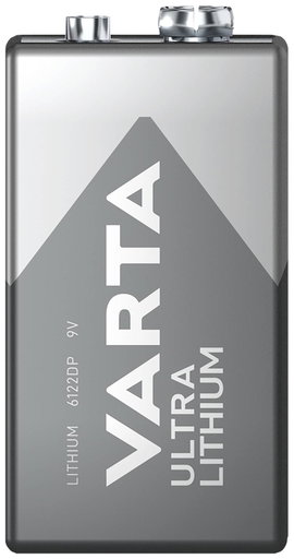 9V-os elem, lítium, 9V, 1200 mAh, Varta Professional 6LR61, 6LR21, 6AM6, 6LP3146, MN1604, A1604, E B