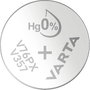 V 13 GS gombelem, ezüstoxid, 1,55V, 155 mAh, Varta 357, 303, V76PX, SR44W, SR44, SR1154, D357, RW42, bélyegkép