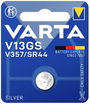 V 13 GS gombelem, ezüstoxid, 1,55V, 155 mAh, Varta 357, 303, V76PX, SR44W, SR44, SR1154, D357, RW42, 2. bélyegkép