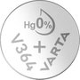 364 gombelem, ezüstoxid, 1,55V, 20 mAh, Varta SR621SW, SR60, SR621, V364, D364, 602, T, 280-34, SB-A bélyegkép
