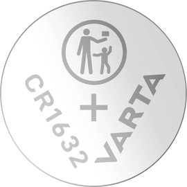 CR1632 lítium gombelem, 3 V, 140 mA, Varta BR1632, DL1632, ECR1632, KCR1632, KL1632, KECR1632, LM163