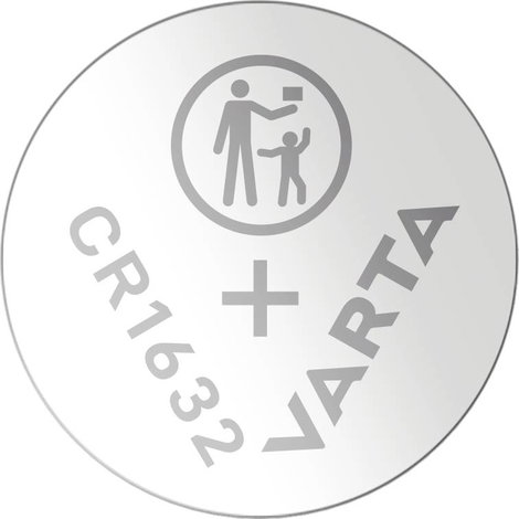 CR1632 lítium gombelem, 3 V, 140 mA, Varta BR1632, DL1632, ECR1632, KCR1632, KL1632, KECR1632, LM163