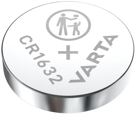 CR1632 lítium gombelem, 3 V, 140 mA, Varta BR1632, DL1632, ECR1632, KCR1632, KL1632, KECR1632, LM163 2. kép