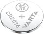 CR2016 lítium gombelem, 3 V, 90 mA, Varta BR2016, DL2016, ECR2016, KCR2016, KL2016, KECR2016, LM2016 2. bélyegkép