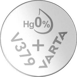 379 gombelem, ezüstoxid, 1,55V, 14 mAh, Varta SR521SW, SR63, SR521, V379, D379, 618, JA, 280‑59, SB‑