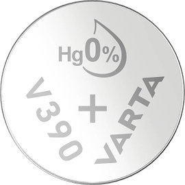 390 gombelem, ezüstoxid, 1,55V, 80 mAh, Varta SR1130SW, SR54, SR1130, V390, D390, 603, 280‑24, SB‑AU