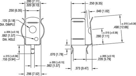 Elem érintkező 1 x mikro AAA, Lady N, 23A, 9 x 13,34 mm, Keystone 82 2. kép
