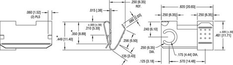 Dupla elem érintkező 2 x ceruza AA, A, CR 2, CR 123, 20,83 x 11,71 mm, Keystone 290 2. kép
