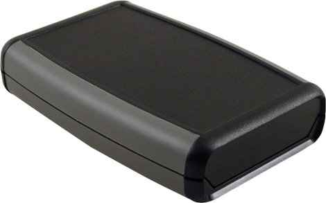 Kézi műszerdoboz 117 x 79 x 25 mm, ABS, fekete mm, Hammond Electronics 1553WBBK