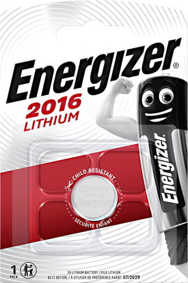 CR2016 lítium gombelem, 3 V, 90 mA, Energizer BR2016, DL2016, ECR2016, KCR2016, KL2016, KECR2016, LM