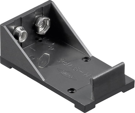 Elemtartó 9V-os elemhez 1 x 9V, nyákba forrasztható, 54 x 29 x 20 mm, Goobay 10878
