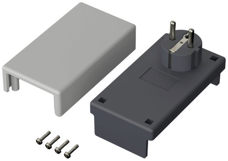 Dugaszolható műszerdoboz 120 x 65 x 40 mm, termoplaszt, fényes szürke, Bopla 43430004.MT1 2. kép