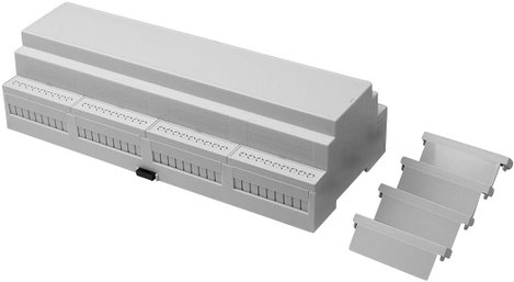 Kalapsín műszerdoboz 90 x 210 x 58 mm, polikarbonát, Axxatronic CNMB-12-KIT-CON