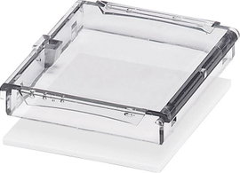 Kalapsín műszerdoboz fedél 45 x 53.6 x 8 mm, polikarbonát, átlátszó, Phoenix Contact BC 53,6 DKL S T