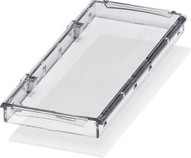 Kalapsín műszerdoboz fedél 45 x 107.6 x 8 mm, polikarbonát, átlátszó, Phoenix Contact BC 107,6 DKL S