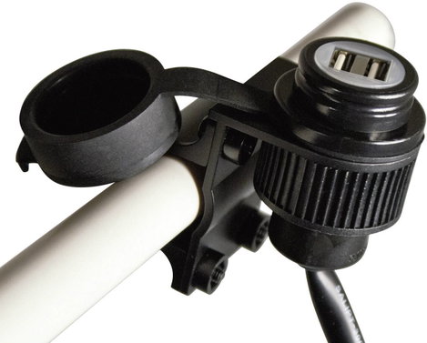 USB iker dugaszoló aljzat motorkerékpárhoz, Quad-hoz, 12-24 V, Albrecht 73700 3. kép