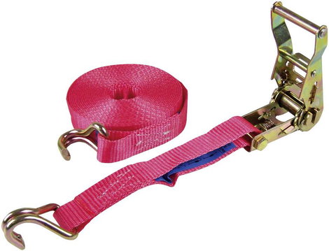 Kétrészes racsnis rögzítő heveder 6 m x 25 mm, 750/1500 kg, 60035