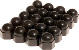 Kerékanya sapka készlet 19 mm 20 db, műanyag, fekete, HP Autozubehör