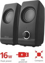 USB-s PC hangszóró, hangfalpár, 2.0 multimédiás hangfal 16 W Trust Remo 17595 4. bélyegkép