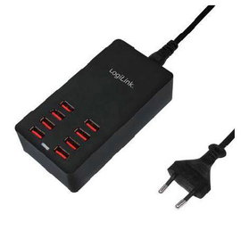 Hálózati USB töltő, 8x USB aljzat, max. 8,8 A 44 W, LogiLink PA0139