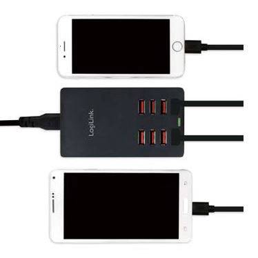 Hálózati USB töltő, 8x USB aljzat, max. 8,8 A 44 W, LogiLink PA0139 2. kép