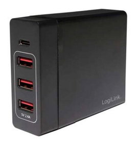 Hálózati USB töltő, 4x USB aljzat, max. 10,2 A, LogiLink PA0122
