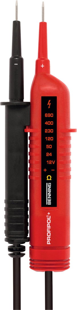 Kétpólusú feszültségvizsgáló LED-es kijelzéssel 12 V - 690 V AC/DC Benning PROFIPOL+