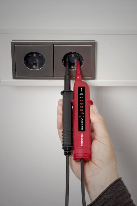 Kétpólusú feszültségvizsgáló LED-es kijelzéssel 12 V - 690 V AC/DC Benning PROFIPOL+ 2. kép