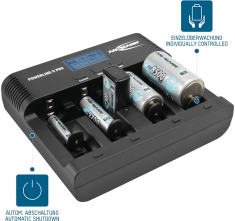 Hengeres akkutöltő, NiCd, NiMH, Ansmann Powerline 5 Pro 17. kép