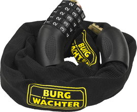 Számzáras kerékpárzár, fekete, Burg Wächter 280 C 90 BLACK