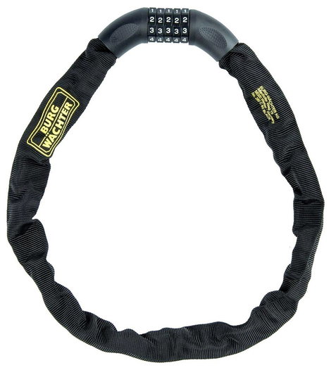 Számzáras kerékpárzár, fekete, Burg Wächter 280 C 90 BLACK 2. kép