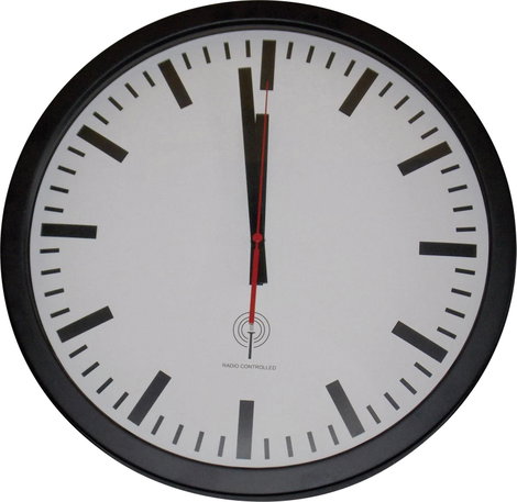Analóg rádiójel vezérelt pályaudvari falióra, Ø 40 cm 2. kép