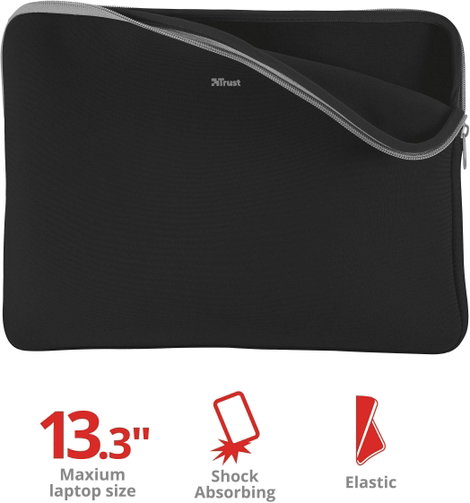 Notebook tok, cipzáros 33,0 cm (13) - 33,8 cm (13,3) kijlező méretig, fekete színű Trust Primo Soft 7. kép