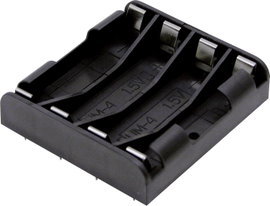 Elemtartó mikroelemhez 4 x AAA, 53 x 49 x 12 mm, MPD BK-1264-PC8