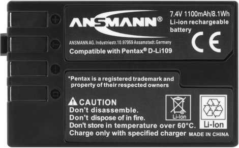 D-LI109 Panasonic kamera akku 7,4V 1100 mAh, Ansmann 3. kép