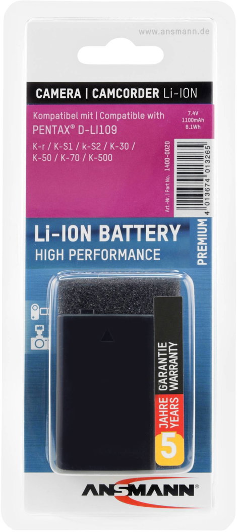 D-LI109 Panasonic kamera akku 7,4V 1100 mAh, Ansmann 4. kép