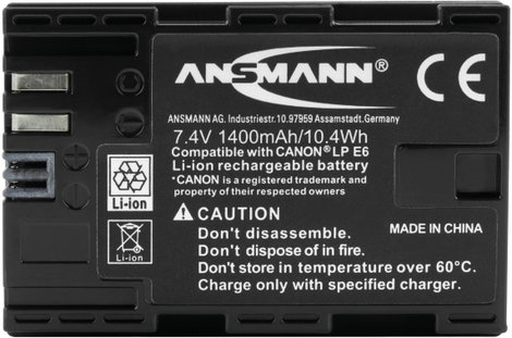 LP-E6 Canon kamera akku 7,4V 1400 mAh, Ansmann 4. kép