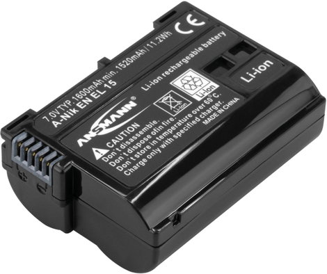EN-EL15 Nikon kamera akku 7V 1600 mAh, Ansmann