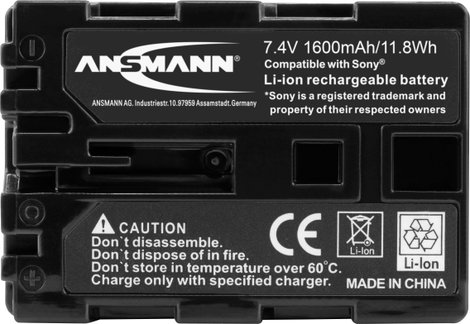 NP-FM500H Sony kamera akku 7,4V 1500 mAh, Ansmann 4. kép