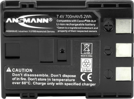NB-2L, NB-2LH Canon kamera akku 7,4V 720 mAh, Ansmann 4. kép
