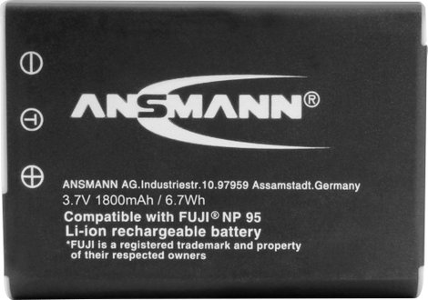 NP-95 Fujifilm kamera akku 3,7V 1700 mAh, Ansmann 3. kép