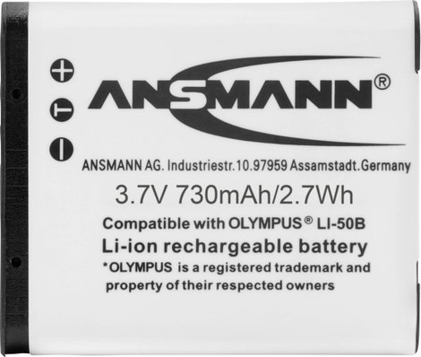 LI-50B Olympus kamera akku 3,7V 850 mAh, Ansmann 3. kép