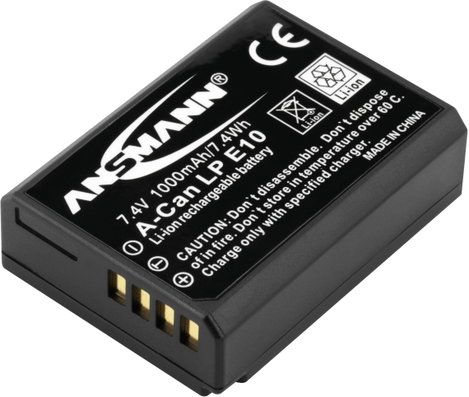 LP-E10 Canon kamera akku 7,4V 1000 mAh, Ansmann